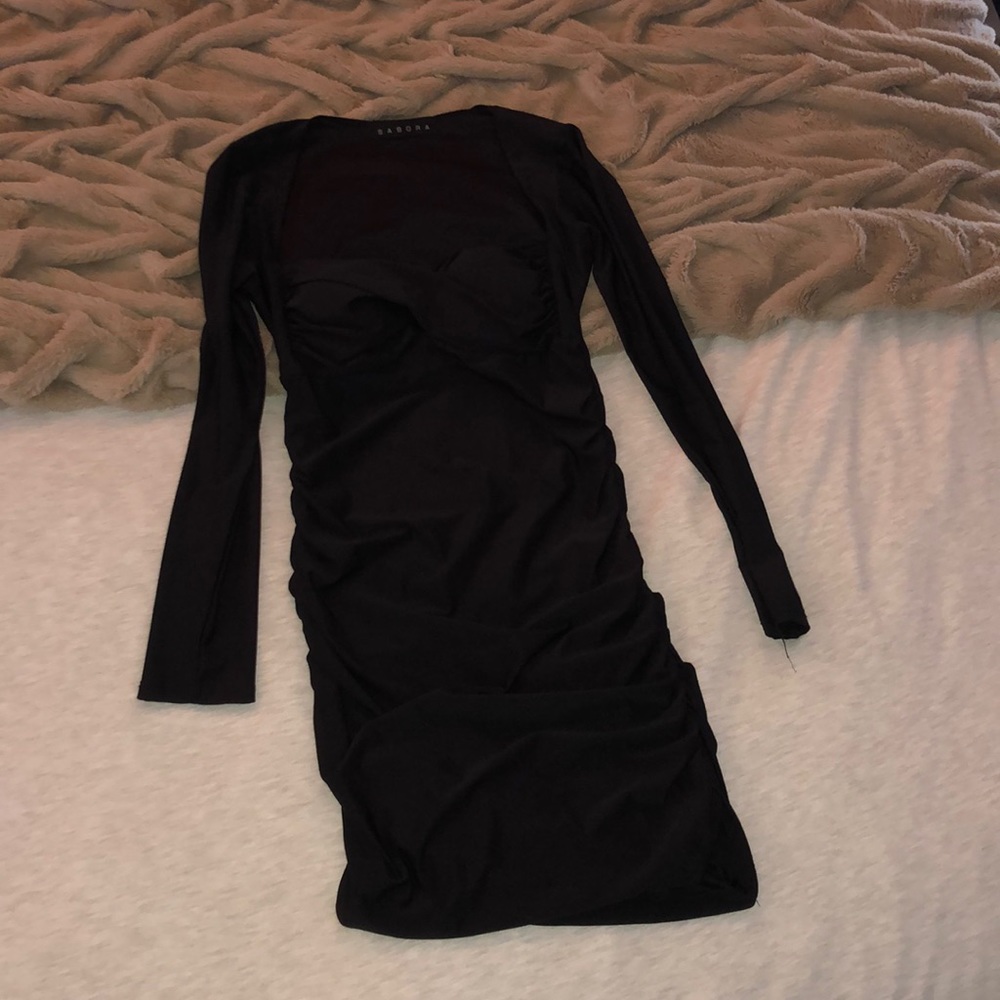 Long sleeve black dress